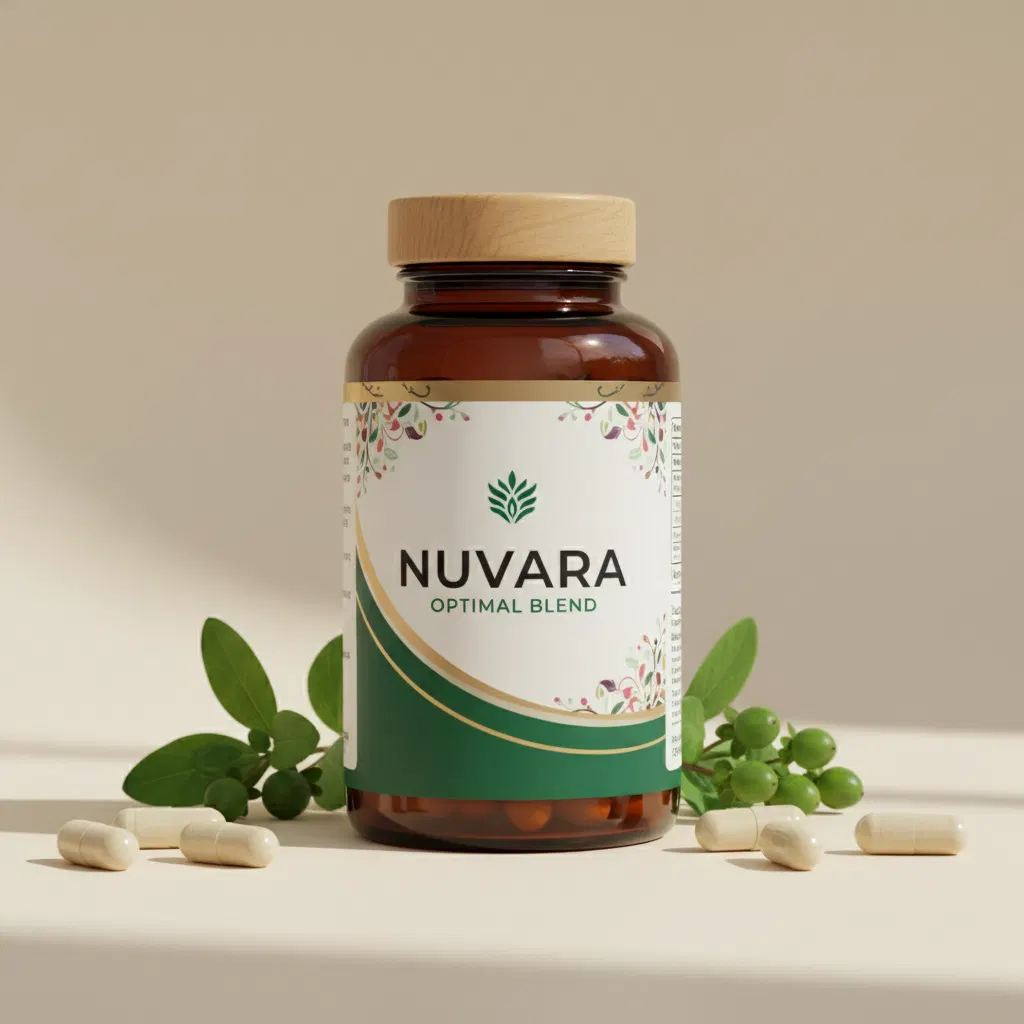 Nuvara Optimal Blend valkoinen apteekkipullo, 90 kapselia